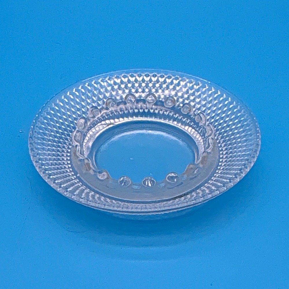 Vintage 1960s Anchor Hocking Sure-Snuff Clear Glass Ashtray Diamond Point 6.5"